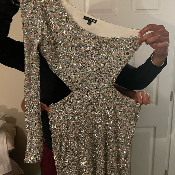 One shoulder seaQuest multicolored cocktail dress - Picture 2 of 5